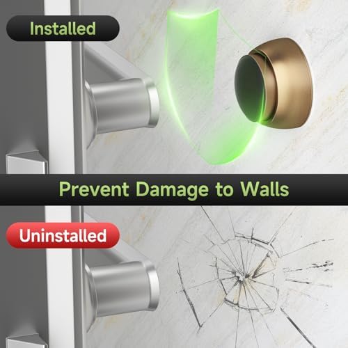 6PCS Door Stopper Wall Protector, Door Stoppers for Wall, Bronze - Image 7