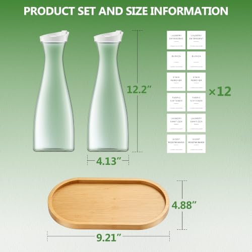 2 Pack White Laundry Detergent Dispenser Container, 54OZ Laundry Soap Dispenser - Image 6