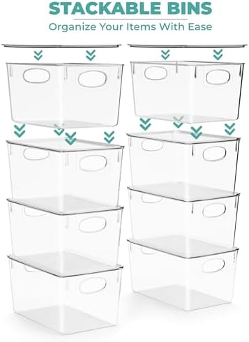 Sorbus Clear Toy Storage Bins with Lids, Stackable (Large, 8 Pack) - Image 4