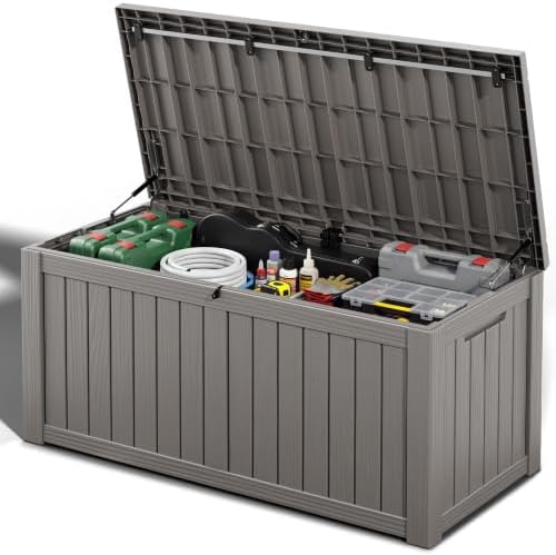 Outdoor Storage Box Waterproof, 155 Gallon Deck Box For Patio Storage by WTFGO