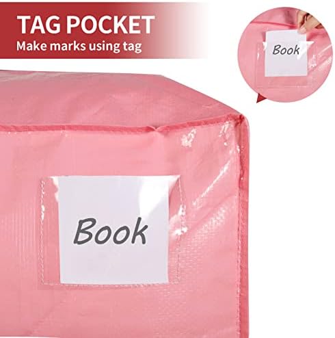 Heavy Duty Extra Large Moving Bags with Extra Long Handles -Includes Backpack Straps - Easy Storage For Space Saving (Mixed Color-6 Bag) - Image 5