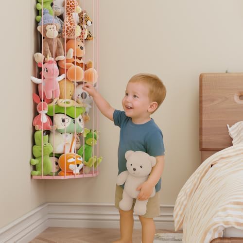 BBLIKE Stuffed Animal Storage, Corner Plush Toy Organizer with Hardware - Image 5