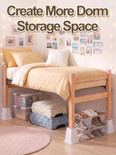 Apipi 6 Inch Stable Heavy Duty Bed Risers for Dorm Twin XL, 4 Pack - Image 6