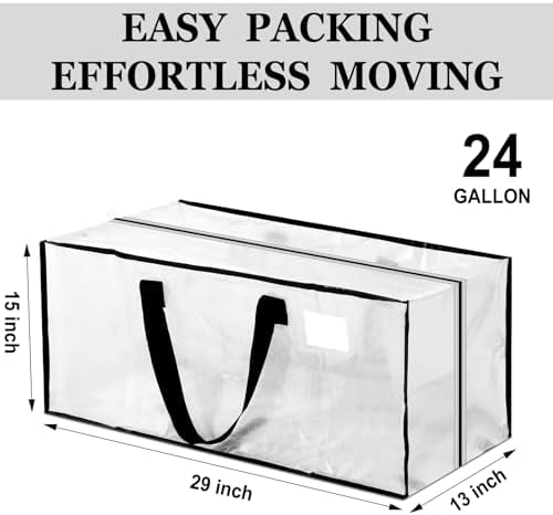 4 Pcs Large Clear Yarn Storage Bags Yarn Storage Organizer 24 Gallon - Image 2