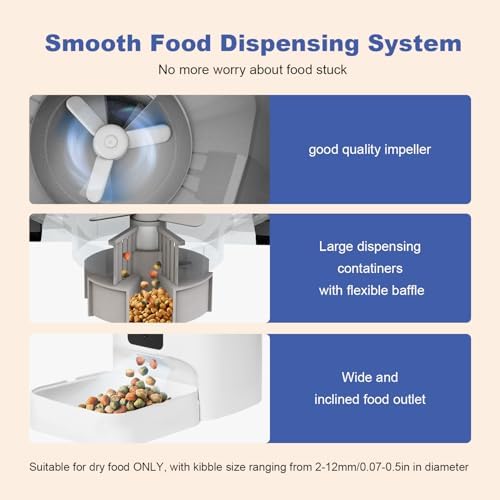 ANDOLL HOME Automatic Cat Feeder,4L Timed Cat＆Dog Dry Food Dispenser - Image 6