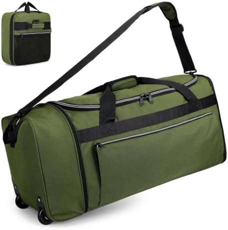 uarition 70L Foldable Rolling Duffle Bag with Wheels by DUFFEL