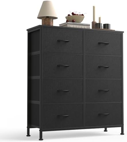 Sweetcrispy 8 Drawer Fabric Dresser, Tall Storage Tower for Bedroom by Sweetcrispy