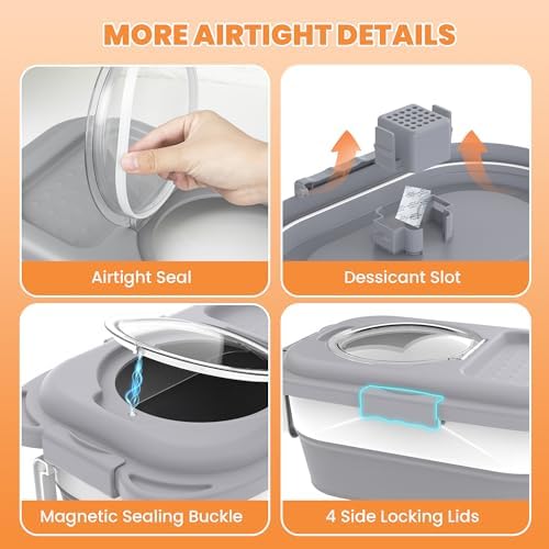 HOYTAMDAR 25-28lb Collapsible Dog Food Storage Container,Dog Food Container - Image 4