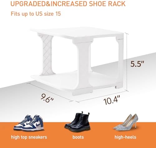 5 Tiers Vertical Shoe Rack, Narrow Free Standing Shoe Storage Organizer for Entryway and Small Closet, Stackable Shoe Holder Shelf Stability DIY, Beige - Image 2