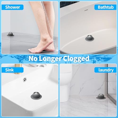 Aluvor Shower Drain Hair Catcher Bathtub Drain Cover Sink Drain Protector - Image 2