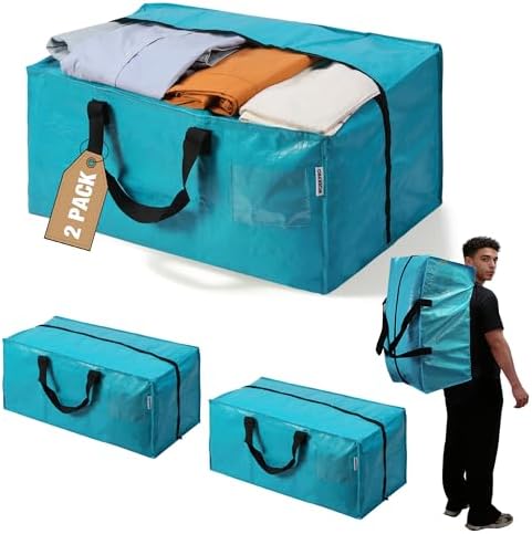 WORKPRO 2 Pack Extra Large Moving Bags with Backpack Straps & Handles by WORKPRO