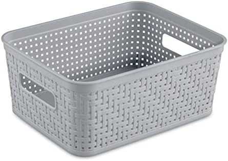 Sterilite Small Stacking Baskets w/ Handles for Bathroom & Pantry, 8-Pack by Sterilite