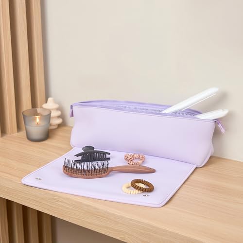 BAREFOOT CARIBOU Hair Tools Travel Bag and Heat Resistant Mat 17" (Lilac) - Image 5