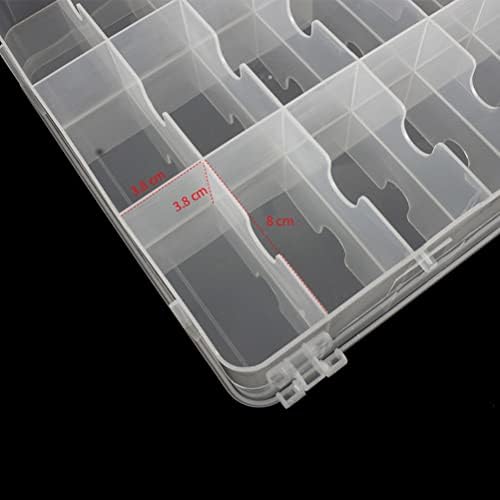 46 Grids Sewing Organizer, Double Sided Thread Box Storage, Portable Clear Plastic Organizer Box for Embroidery and Sewing Threads, Embroidery Floss, Crafts, Small Toys (Clear) - Image 5