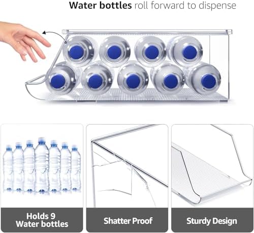 Sorbus Water Bottle Organizer for Refrigerator & Pantry, Stackable (2 Pack) - Image 4