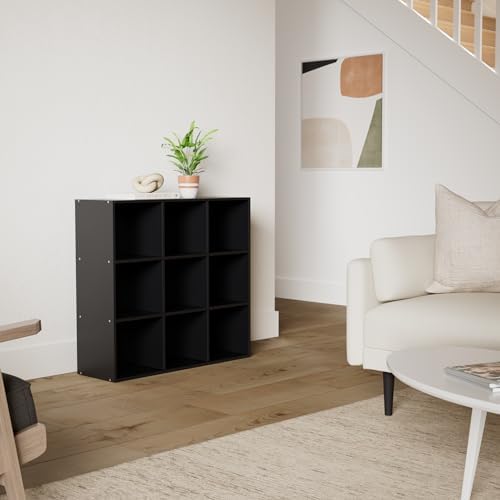 Best Choice Products 9-Cube Storage Organizer, 11in Shelf Opening, Bookcase, Display Shelf, Customizable w/ 3 Removable Back Panels - Black - Image 2