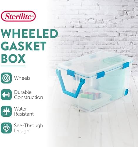 Sterilite Gasket Storage Box with Lids for Home & Office, 120 Quart, 6-Pack - Image 3