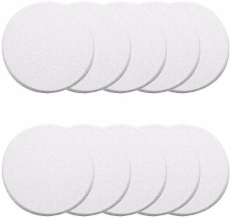 Wideskall® White Round Door Knob Wall Shield Self Adhesive Protector (3" inch Standard Size, 10.00, Count) by Wideskall