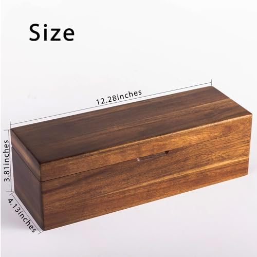 Acacia Wooden Tea Bag Organizers, Tea packet Storage Boxes, Tea Caddy for Tea Bags Chest, Teabag Holder Containers, Teabox Station Display, Organizador De Tes Caja Para Te, 4 Compartments - Image 2