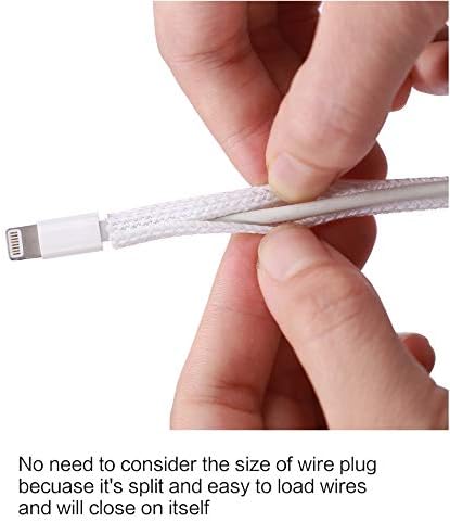 Alex Tech 25ft - 1/8 inch Cord Protector Wire Loom Tubing Cable Sleeve Split Sleeving for USB Cable Power Cord Audio Video Cable - Protect Cat from Chewing Cords - White - Image 2