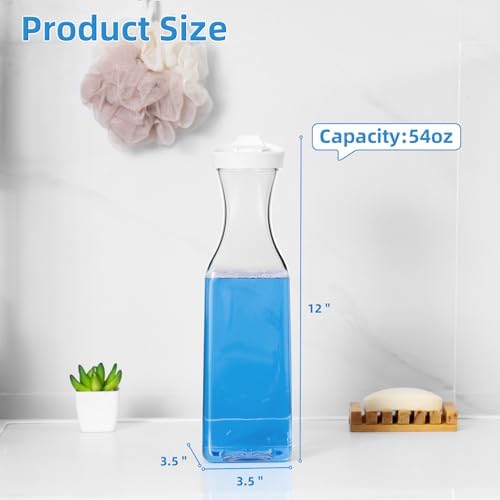 54oz Laundry Detergent Dispenser,Liquid Container,Plastic,2 Pack White - Image 2