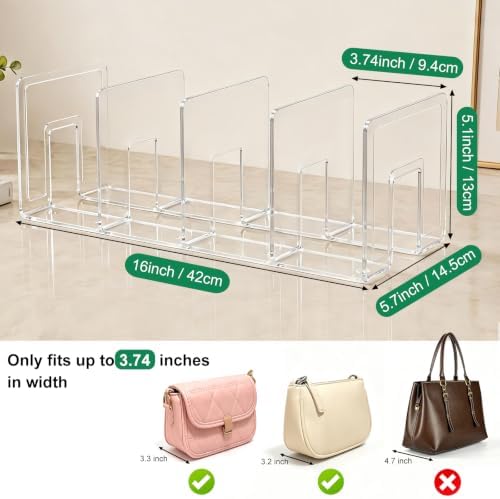 2 Pack Acrylic Purse Organizer for Closet - Image 2