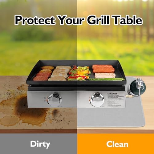 Heat Resistant Mats for Countertop fits Tabletop Grill, 36x24x0.04in, Grey - Image 3