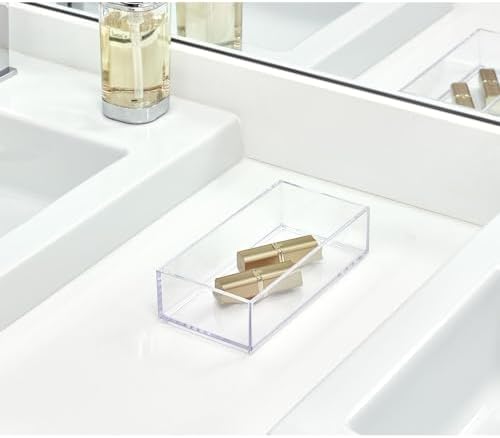 iDesign Stackable Makeup Drawer Organizer, Set of 3, Clear - Image 5