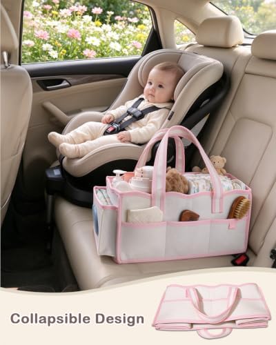 Felt Diaper Caddy Organizer with Thickened Base, Versatile Baby Caddy - Image 5