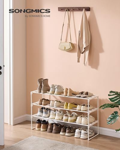 SONGMICS Shoe Rack, 3-Tier Shoe Organizer, Metal Storage Shelf - Image 2