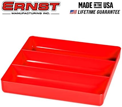 Ernst Tool Garage Organizer Tray, Red, 3-Compartments (Pack of 4) - Image 5