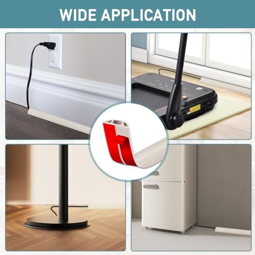 LSGCQ Floor Cord Cover Self Adhesive Cord Hider Floor Cable Management - Image 6