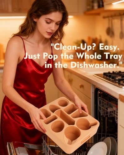 Couch Cup Holder Tray Dual Cup Silicone Organizer – Waterproof Anti-Slip Snack & Drink Tray for Sofa, Bed, Car & Camping, Dishwasher Safe Funny Gift - Image 4
