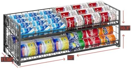 Sbanmao Extra-Long 2-Tier Stackable Can Organizer for Pantry - Image 2
