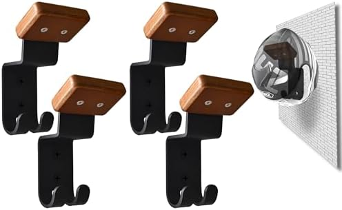 Motorcycle Helmet Rack, Heavy Duty Helmet Holder on Wall for Motorcycles Keys Gloves (4) by Qktxktzy