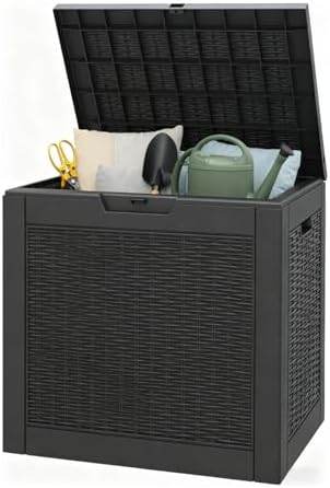 Outdoor Storage Box Waterproof, 35 Gallon Deck Box for Patio Storage by WTFGO