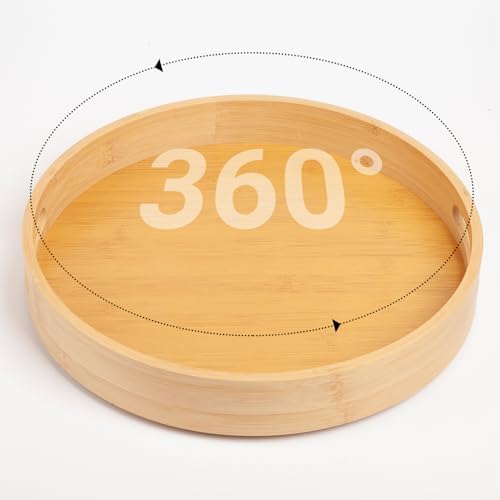 10in Bamboo Lazy Susan Organizer Turntable for Cabinet by Mamalucky