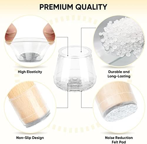 BALEINE 32PCS Silicone Chair Leg Floor Protectors for Hardwood Floors - Image 2