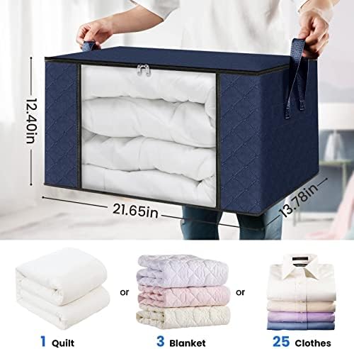 Fab totes 10 Pack Storage Bags for Clothes Blanket Storage Bins with Lids - Image 2
