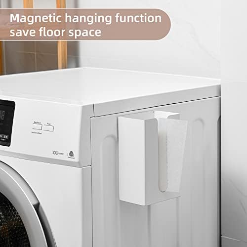 Magnetic Dryer Sheet Holder,Dryer Sheet Container Dispenser,Metal,White - Image 6