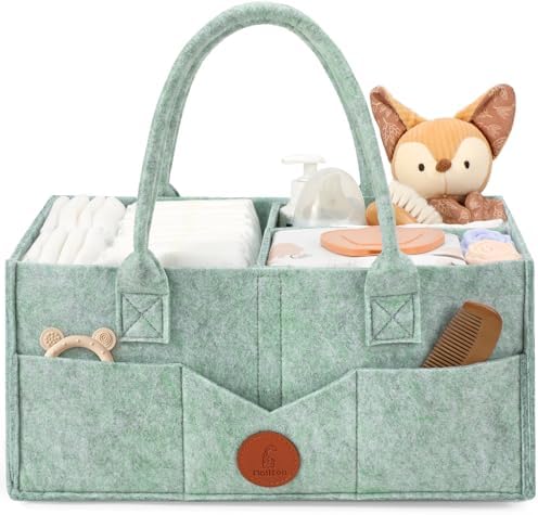 Maliton Felt Diaper Caddy Organizer for Changing Table - Large, Green by Maliton