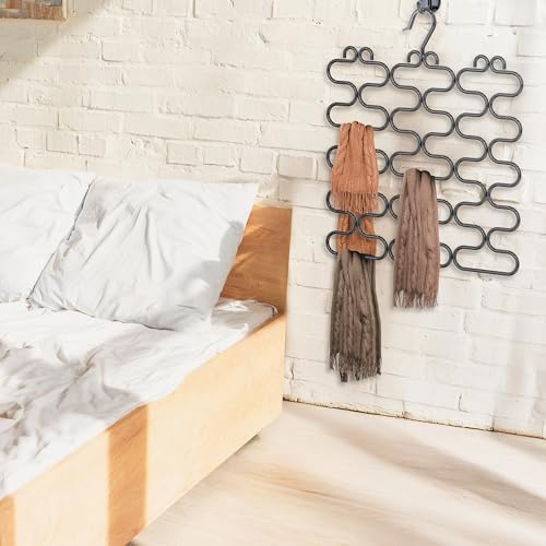 Deco Brothers Scarf Hanger for Closet, 23 Loop, Black - Image 3