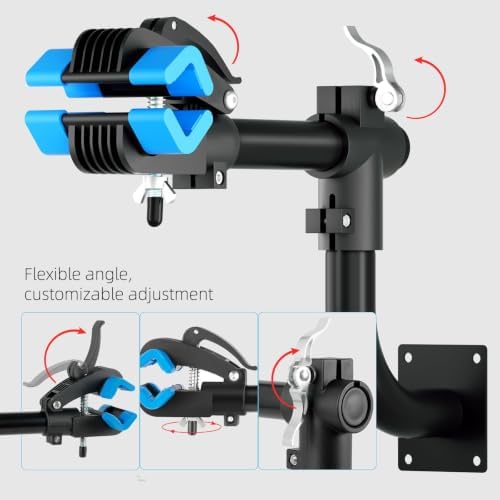 Urban Deco Bike Repair Stand Bench Mount Bike Stand Wall Mounted Bike Work Stand Bicycles Maintenance Rack Bike Clamp for Road Mountain Bike,Road Bike (13.6 inch Curved) - Image 3