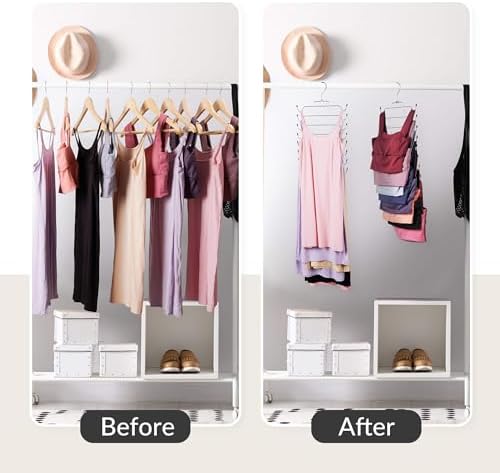 ZEDODIER 6 Pack Tank Top Hanger, Bra Organizer for Closet, Space Saving - Image 3