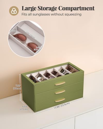 Lolalet Sunglasses Organizer Case for Women, Eyeglass Storage Holder - Image 6