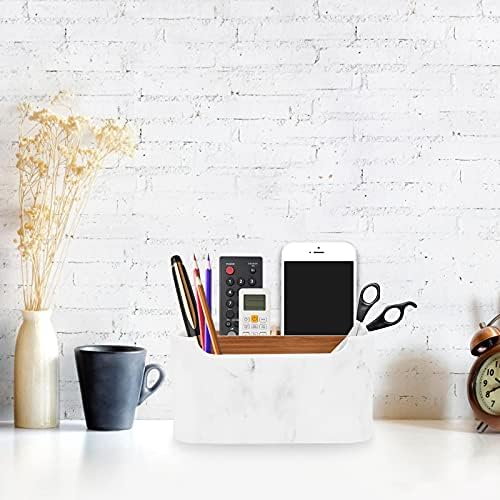 2 Pack Remote Control Holders, Desk Organizers with Dividers,White - Image 6