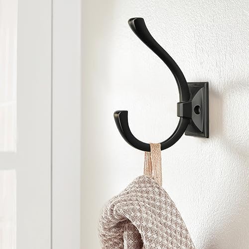 TUNNY 10 Pack Antique Design Wall Hanging Coat Hooks - Matte Black Coat Hooks Towel Hook for Entry Shoe Cabinet, Wardrobe Bathroom Bedroom Furniture Hardware - Image 4