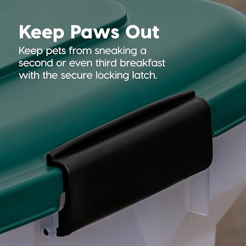 IRIS USA Airtight Pet Food Container, Up to 22 lbs, Green - Image 5