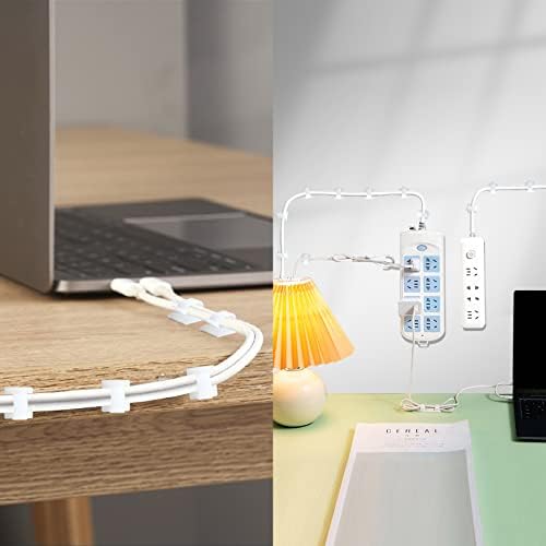 XHF 60PCS 5/8” White Adhesive Cable Wire Wall Light Clips, Cord Holder - Image 7