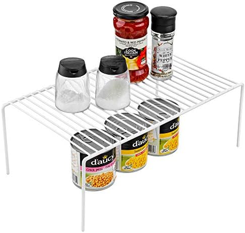 Redrubbit Large (15.7 x 9.4 Inch) Cabinet Storage Shelf Rack, Set of 6, Rustproof, Minimalist, White, Metal Steel, 6 Shelves, Kitchen, Bathroom, Bedroom, Freestanding, No Assembly Required - Image 7